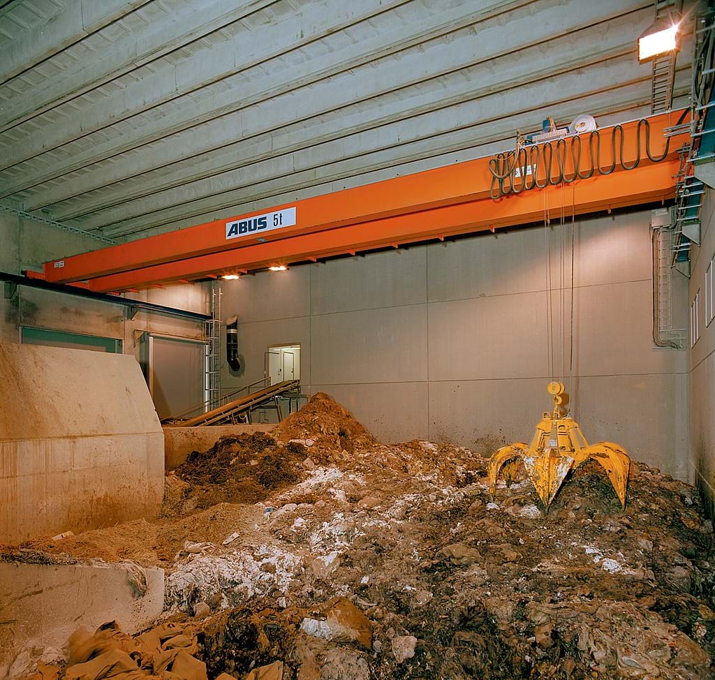 Overhead crane at a mining plant